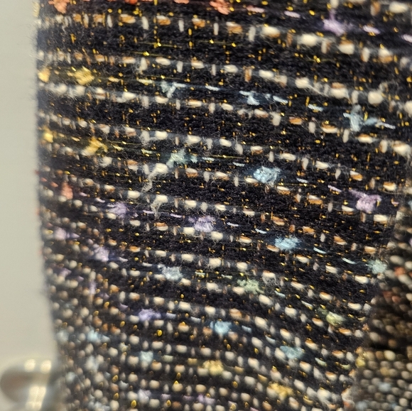 Sag Harbor Tweed Zip Jacket Size 16 Multicolor Metallic Classic Career Blazer - Picture 2 of 10